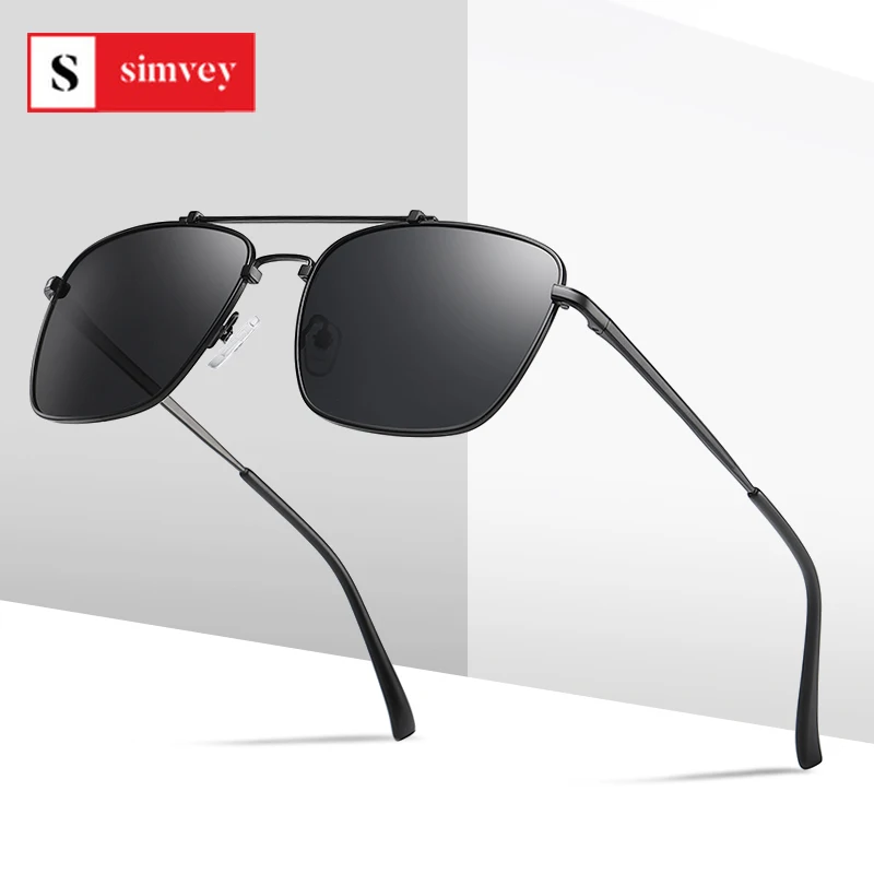 Men Sunglasses Fashion Designer Luxury Aviator Square 