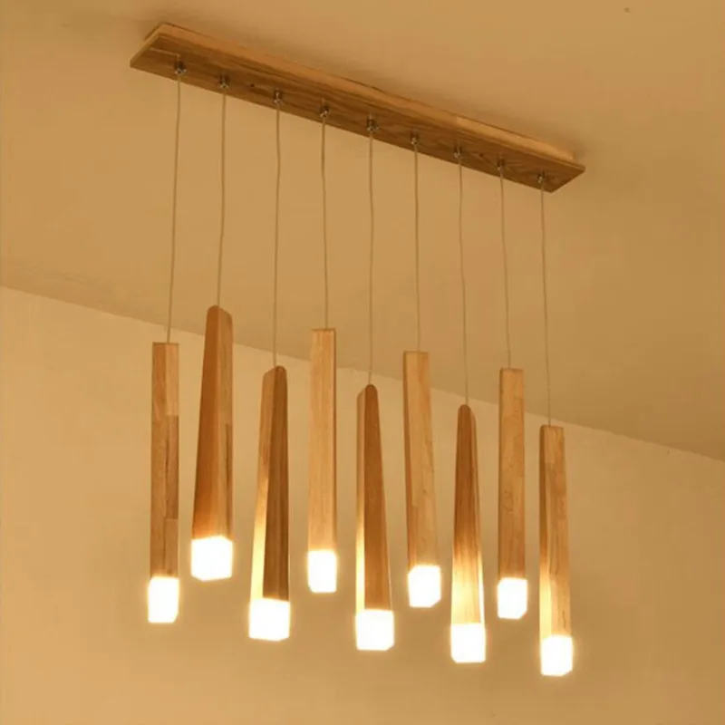 Деревянные подвесные светильники для кухни, гостиной, магазина, ресторана, украшения, деревянные подвесные светильники 110 В 220 В