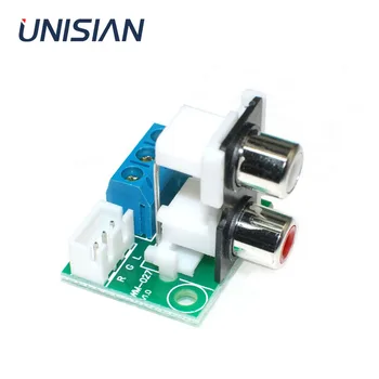 

UNISIAN RCA Connection board RCA to 3p 2.54mm 5.08mm connector module RCA audio signal input adaptor for home amplifer
