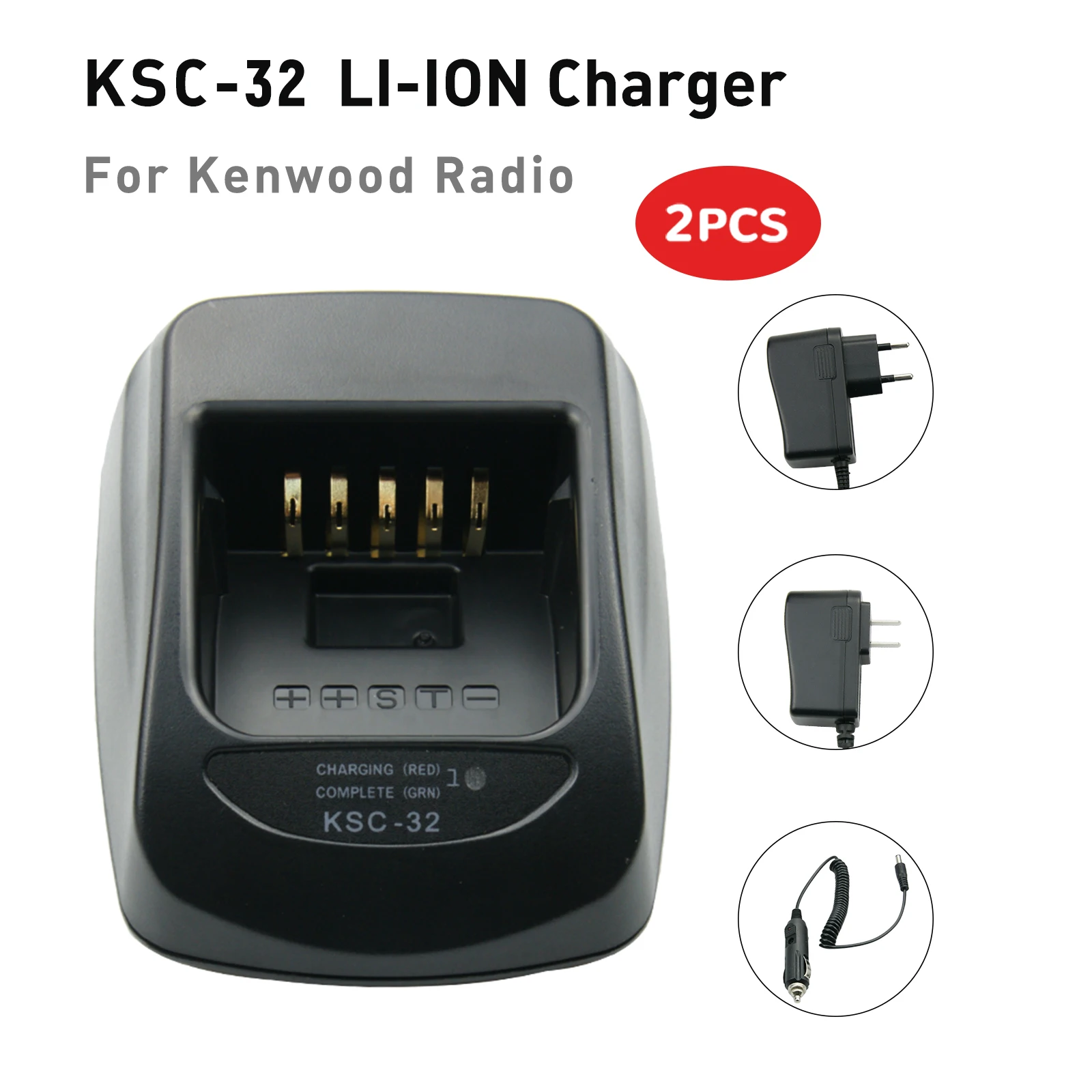 

2X Rapid Quick Charger KSC-32 for Kenwood Radio KNB-32N KNB-33 KNB-33L KNB-33Li NX-410 NX-411 TK-2180 TK-3180 TK-5210 TK-5310