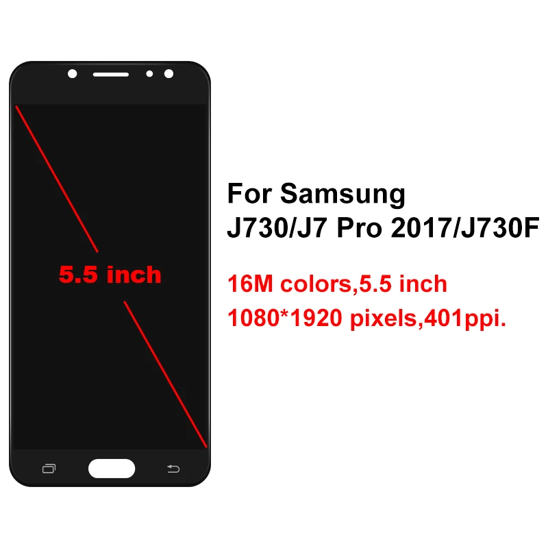 Супер AMOLED ЖК-дисплей для SAMSUNG Galaxy J7 Pro J730 J730F ЖК-дисплей сенсорный экран дигитайзер для J7 дисплей