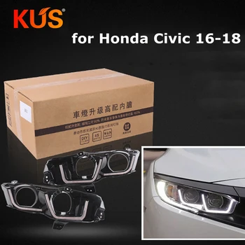 

car headlight headlamp high liner lamp upgrade for Honda Civic 16-18 without Damage HID DRL 4 Projector Lens q5 hella5 modify