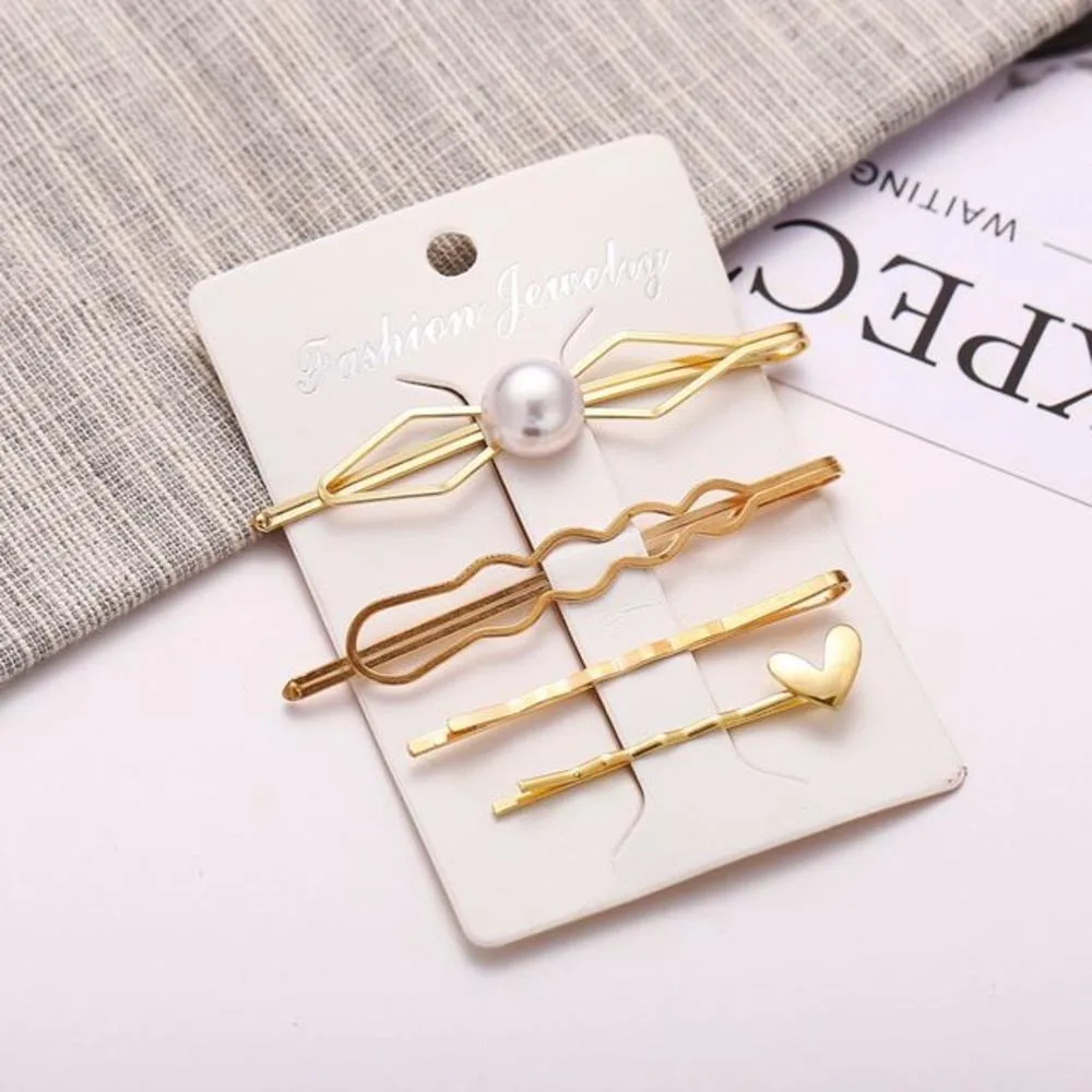 1 Set Simple Metal Heart Hair Clips Barrette Geometric Cute Cat Hairpin Hairgrip For Women Girls Hair Accessories 1 Set Simple Metal Heart Hair Clips Barrette Geometric Cute Cat Hairpin Hairgrip For Women Girls Hair Accessories