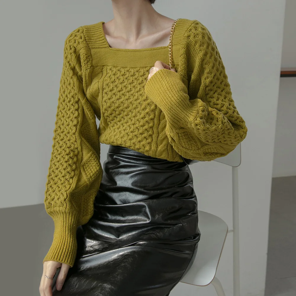 2020 Модный повседневный женский зимний длинный пуловер с длинным рукавом