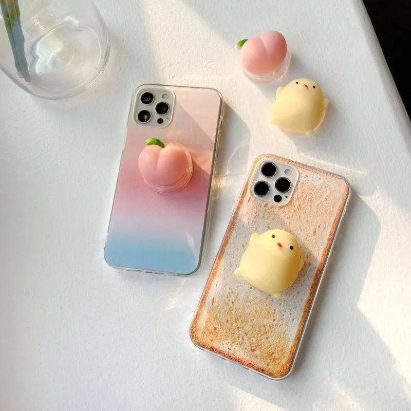 Мягкий силиконовый 3D держатель для телефона снятия стресса аксессуары розетка