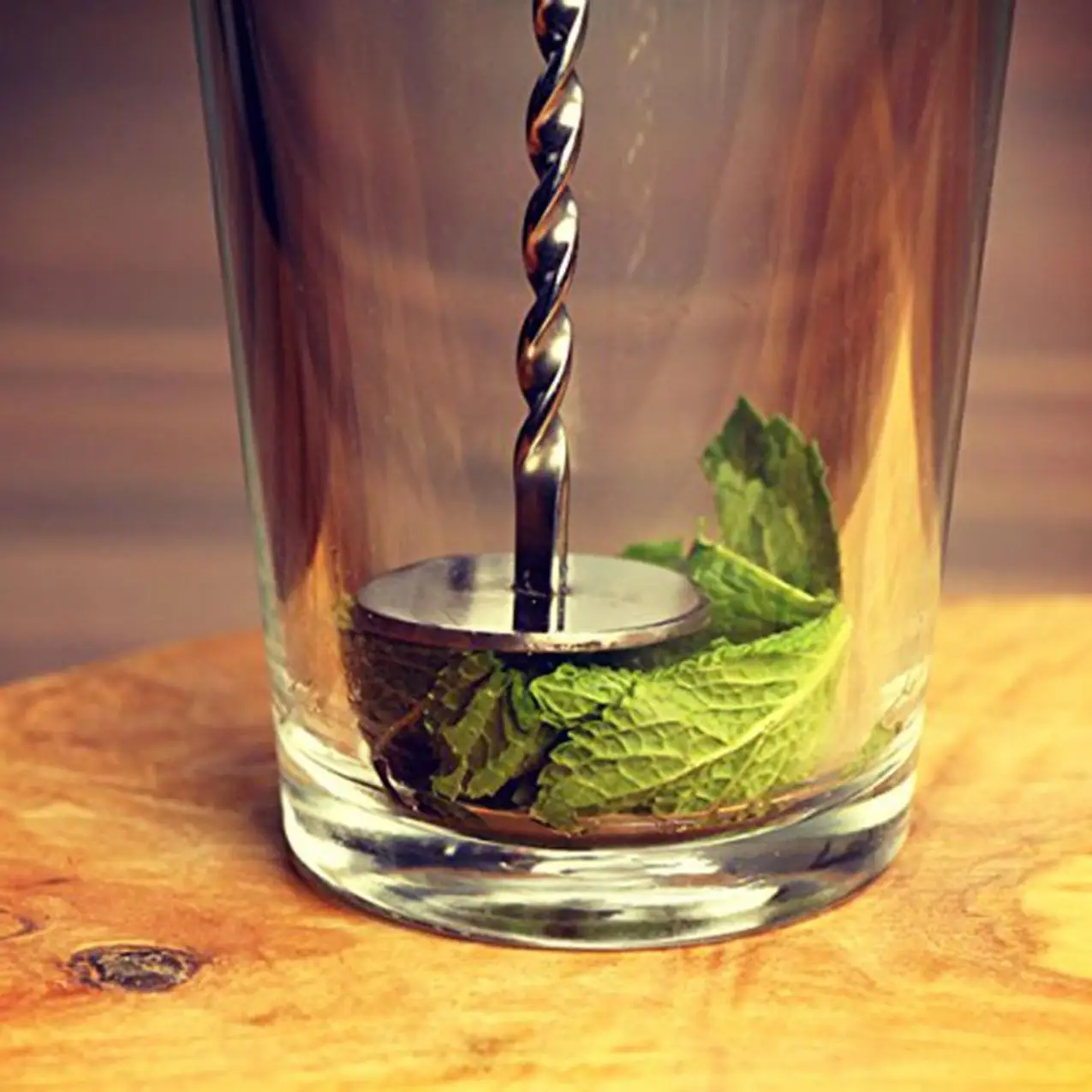 High Quality Stainless Steel Cocktail Bar Spiral Pattern Drink Shaker Muddler Stirrer Twisted Mixing Spoon Kitchen tableware