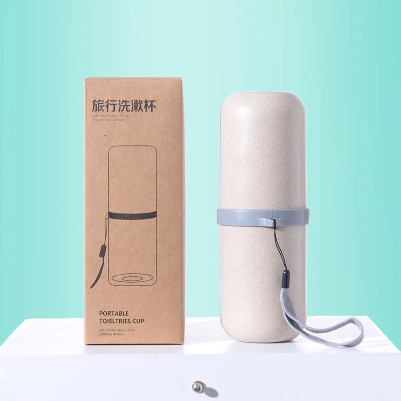 

Large-Volume Small Straw Washing Cup Outdoor Travel Toothbrush Case Portable Straw Cup Customizable