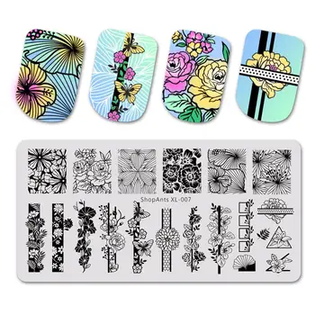 

Stainless Steel Nail Stamping Plates Nature Sun Flower Image 12cm Nails Accessories Stencil Nail Art Stamping Template Mold