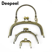 

2pcs Deepeel 5/10.5/16.5cm Metal Bag Handle Embossed Purse Frame DIY Sewing Brackets Kiss Clasp Wallet Hardware AccessoriesBS176