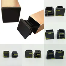 10pc/Pack Square Plastic Black Blanking End Cap Tube Pipe Insert Plug Bung Furniture Accessories 10/15/19/20/22/25/30/35/40/50mm