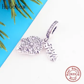 

Fit Original Pandora Charm Bracelet 100% 925 Silver Round Shape Star Wars Pendant Bead For Making Women Craved Berloque 2020 NEW