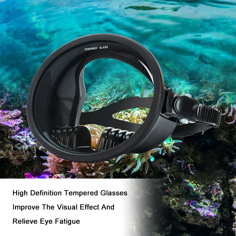 Swimming Goggles Snorkeling Diving Mask Diving Mask Diving Goggles Scuba Free Diving Full Face Mask Anti Leak Wide View Anti-Fog Snorkeling Swimming Goggles Mask with Adjustable Strap