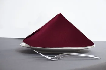 

Square Napkins for wedding restaurant Burgundy Black White HAORUI 10Pcs 40cm