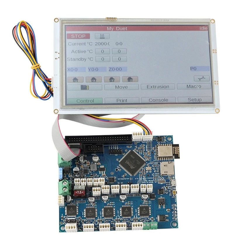 Полный набор клон Duet 2 Wifi V1.04 DuetWifi плата 32Bit Электроника+ 7 ''7i интегрированная панель сенсорный экран для BLV MGN Cube