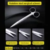 Animal Veterinary Vet Medical Stainless Steel Surgical Scissors Straight curved Tip Haircut Eyebrow Trimming Scissors Farming 4