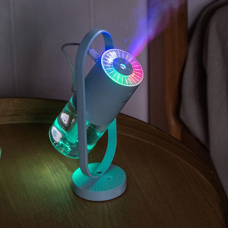 200Ml Humidifier LED Night Light Mist Maker Portable Aroma Diffuser Negative Ion Purification for Home Office Car Air Humidifier