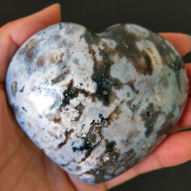 Натуральный морской яшма морской камень сердце кристалл камень образец минерала Кристалл Стон - Цвет: A8             249g