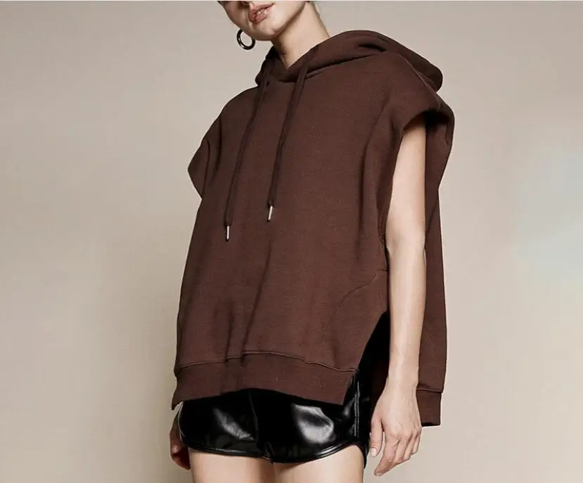 レディースウェア 8YARDS Womens PULLOVER Sleeveless Hoodie Winter Savings! Titcea Hoodies for Women Solid Color