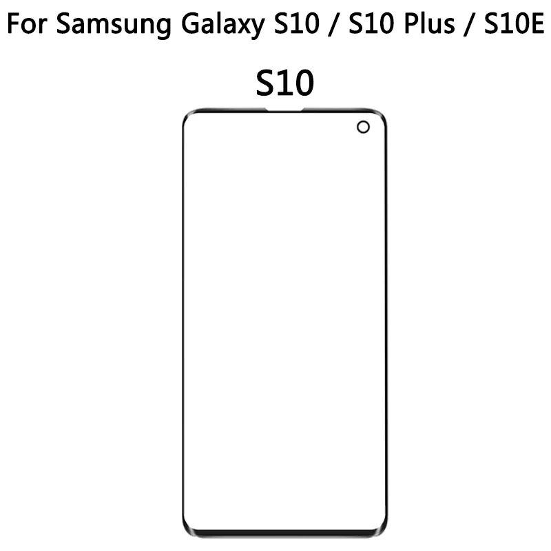 Для samsung Galaxy S10 Plus S10E Передняя стеклянная крышка ЖК-экран внешняя панель Объектив телефон запасные части S10 сенсорный экран