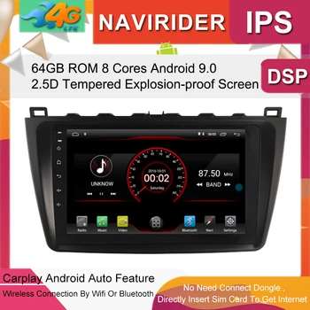 

Built in 4G Lte car Intelligent navigation tape recorder 9.0 android car gps radio multimedia player for MAZDA 6 2008 2013