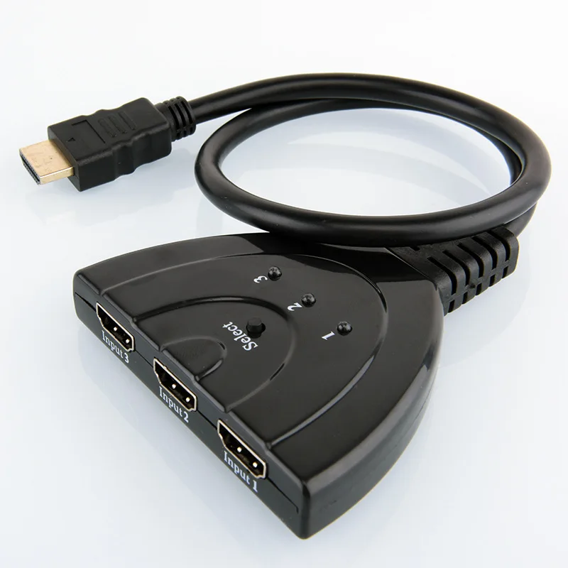 Мини 3 порта HDMI выключатель HDMI делитель HDMI1.4a CTS1.4a DVI 1,0 версия 4K* 2K HD видео коммутатор Поддержка