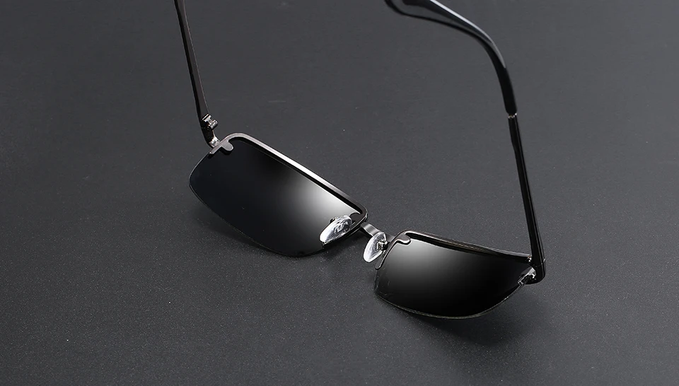 Men Rimless Rectangle Sunglasses Polarized UV Protection Sunslasses Men Brand Drive Glasses Man Sun Glasses Male Change Glass905