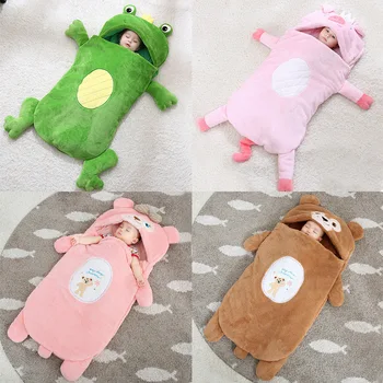 

Happy Sleeping Bag Soft Baby Sleeping Bags Blanket Winter Cartoon Animal Babies Newborn Infant Kids Sleeping Bags Gifts Nappers