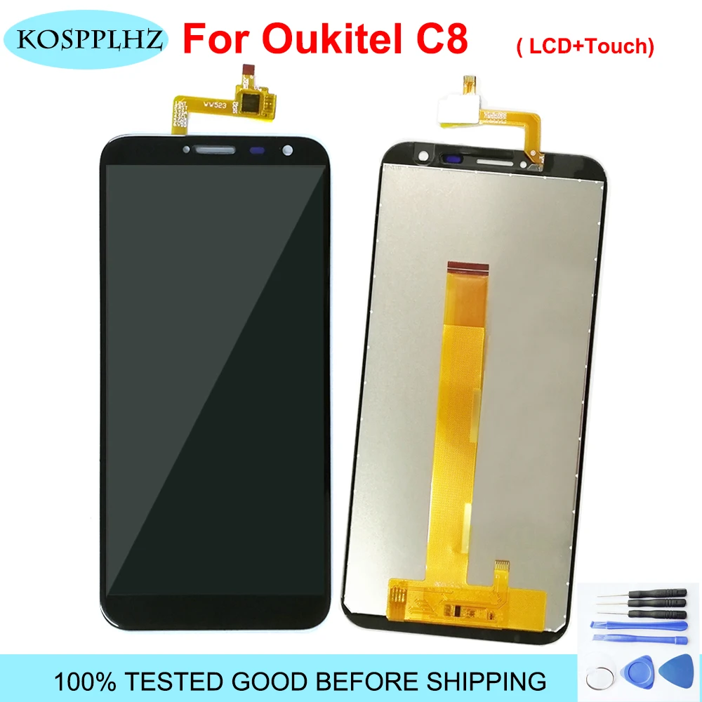 

5.5 Inch For Oukitel C8 LCD Display+ Touch Screen Digitizer Assembly 100% Tested For Oukitel C8 Repaie parts + Tools