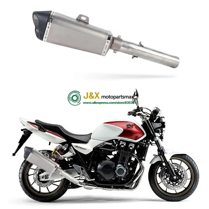 Мотоцикл полный системы глушитель Escape дБ убийца слипоны для Honda CB1300 CB 1300 среднего контакта трубы 2003 до 2013