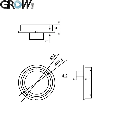 GROW K215-V1.2+ R502-A панель контроля доступа отпечатков пальцев для автомобильного контроля доступа