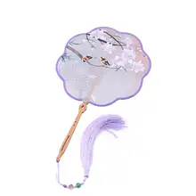 Известная китайская культура шелк ручной работы вышивка Сучжоу вентилятор двухсторонняя вышивка веер в виде цветка с подарочной коробкой