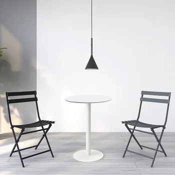 

Small round table negotiation table Nordic simple dessert table coffee shop iron art table outdoor furniture