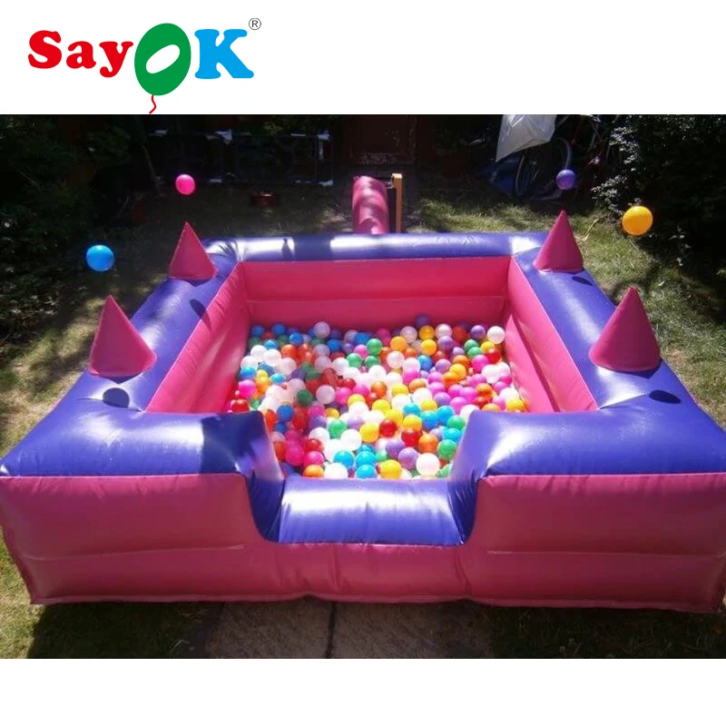 SAYOK Piscina de bolas inflable PVC para niños, con soplador de aire, sin bola|Globos accesorios| - AliExpress