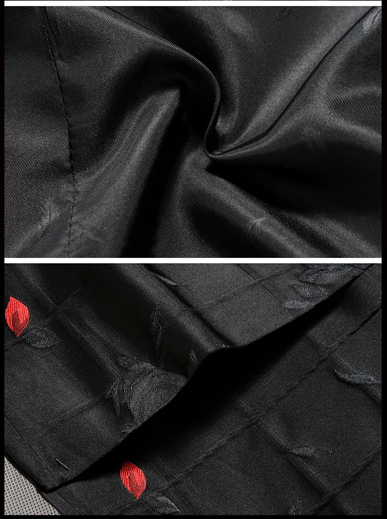 Terno Social Masculino Ropa Para Hombre Moda Мужской приталенный костюм на одной пуговице с длинным рукавом и принтом черный