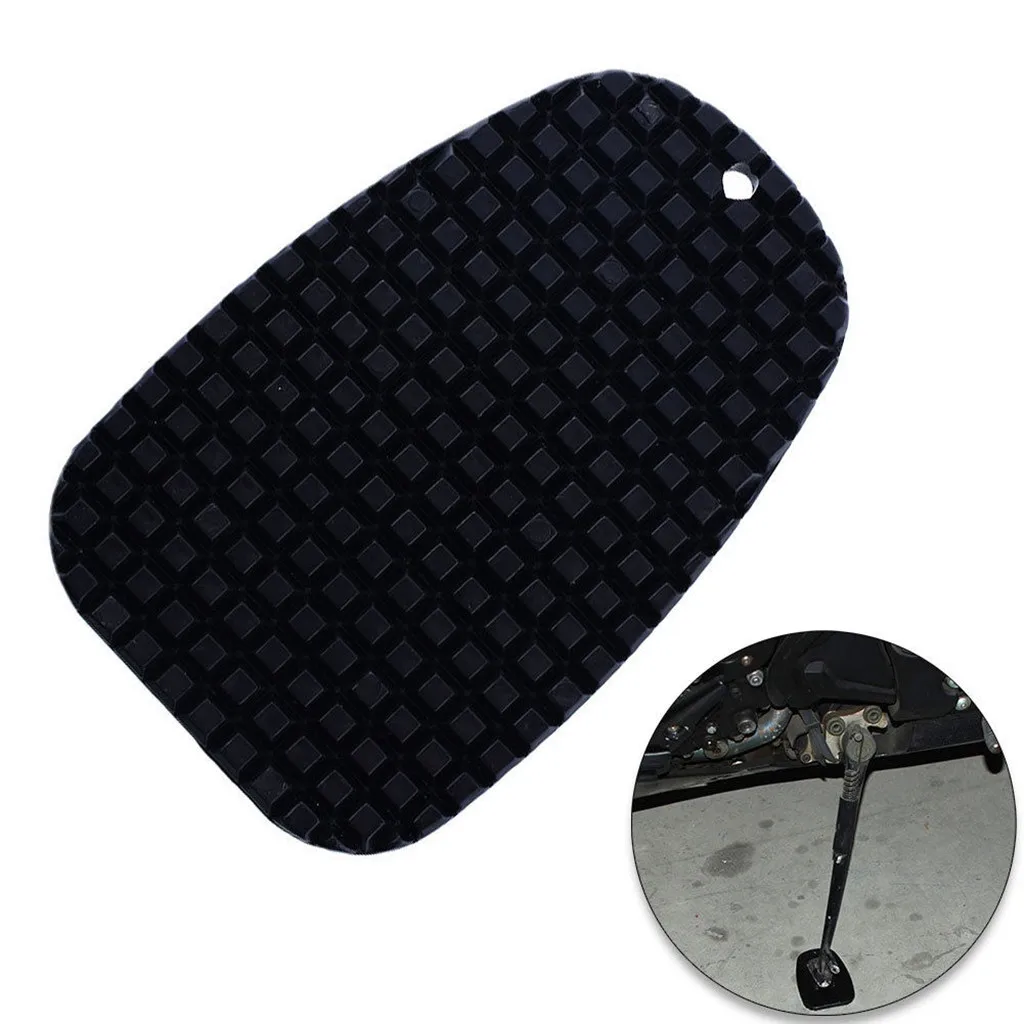 Universal Motorcycle Motorbike Kickstand Plate Bike Kick Stand Pad Black