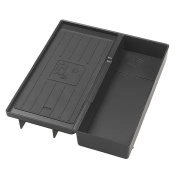 

New Car Qi Wireless Car Charger Storage Box Fit for Au di A6 A7 2018-2019 Black