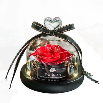 

Mother's Presents Eternal Exclusive Rose in Glass Dome The Beauty and Beast Rose Romantic Valentine's Day Gifts Christmas' Gift