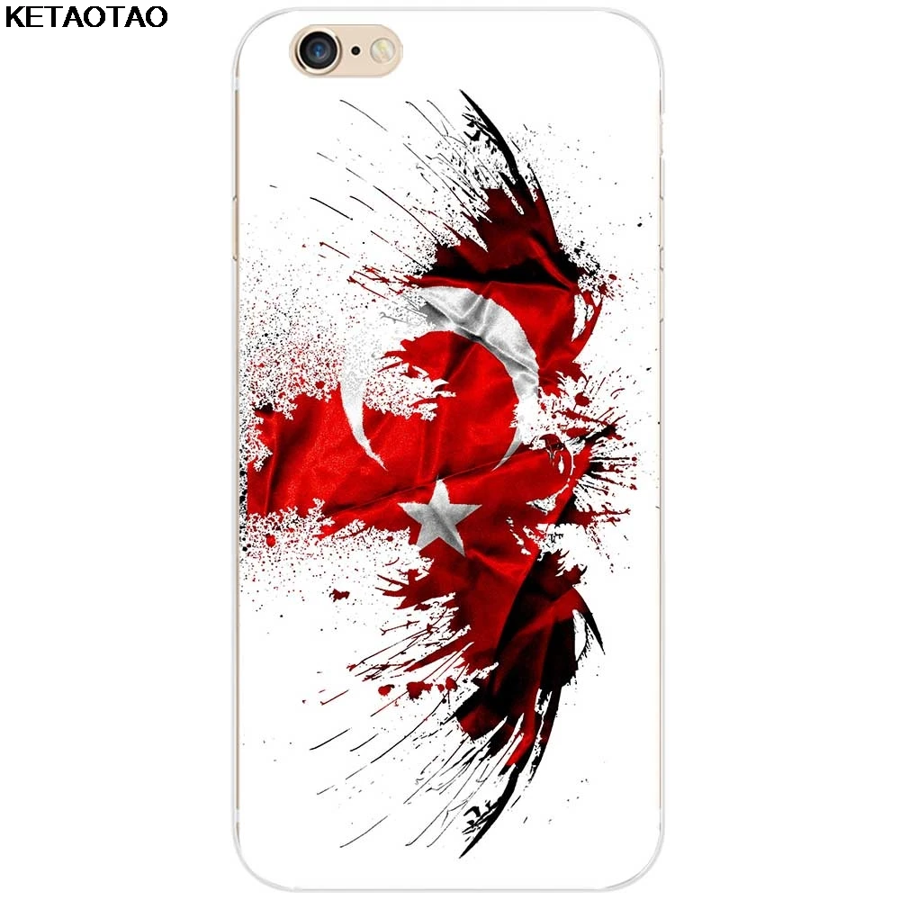 Бежевый KETAOTAO Custom Turkey National Flag Phone Cases for iPhone 5 6S 7 8 Plus X XS XR 11 Pro Case Crystal Clear Soft TPU Cover Cases - Цвет: Бежевый
