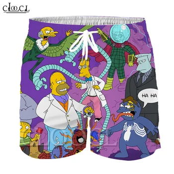 

CLOOCL Anime The Simpsons Children's Fashion Shorts Pant 3D Print Casual Boy Korean Version of Summer New Wild Shorts