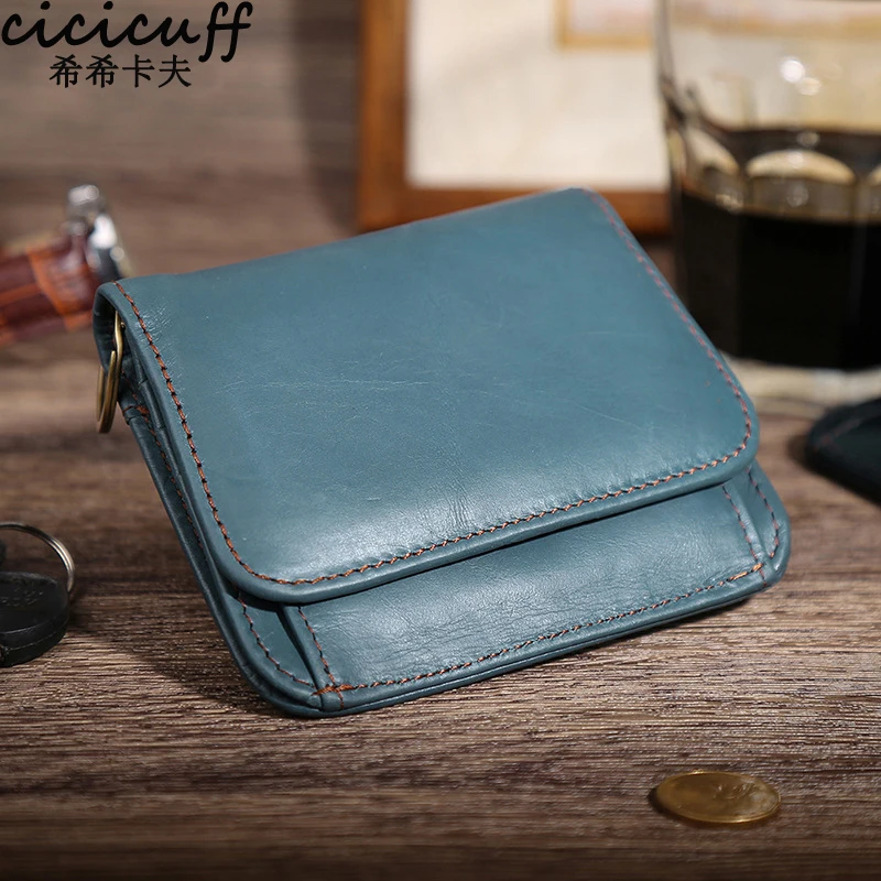 Genuine Leather Women Wallet RFID Blocking Compact Women\'s Wallets Small Zipper Coin Wallet Female Short Women Purse Card Wallet