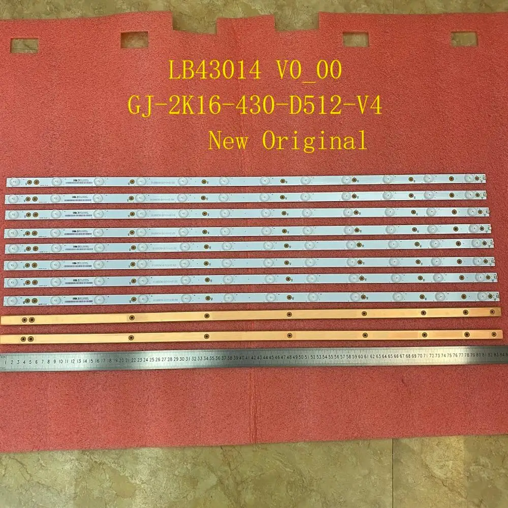 New 20 PCS/lot 12LED LED backlight strip for 43PUS6551 43PUS6401 LB43014 V0_00 43PUS6501 43PUS6101 43PUS6201 TPT430U3 43PUH6101