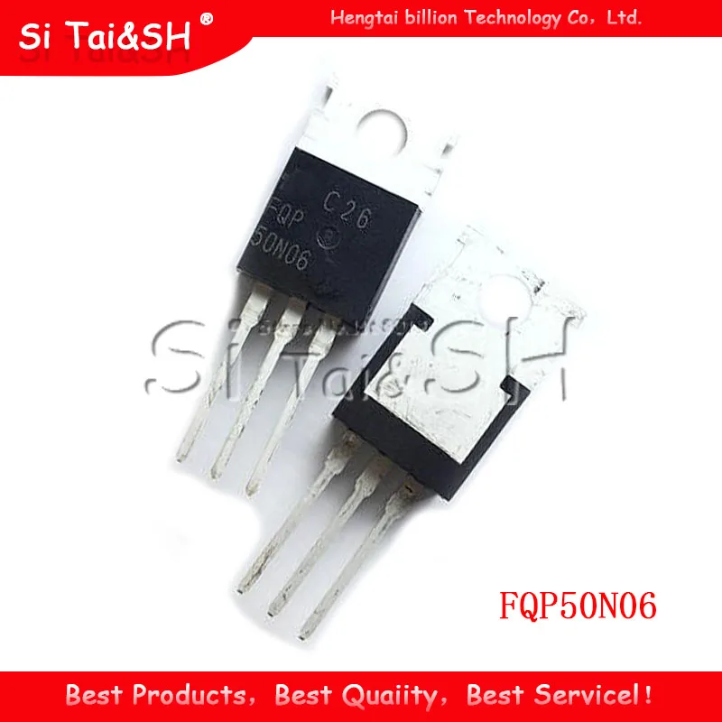 10 шт. оригинал FQP50N06 TO220 RFP50N06 50N06 50A 600 в MOSFET TO-220 N-channel | Электронные компоненты и
