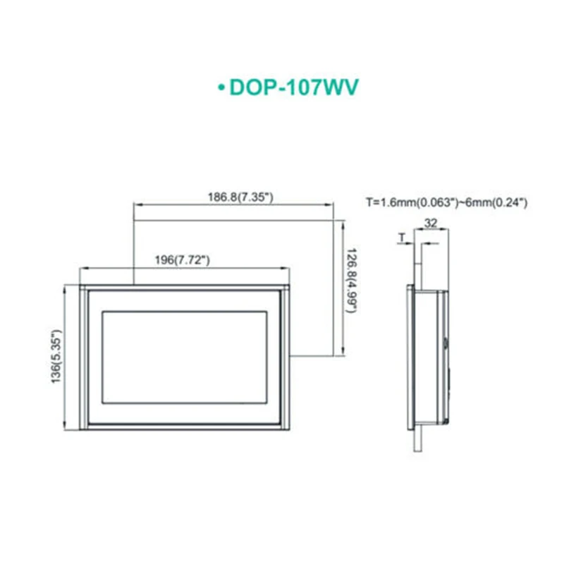 New HMI Delta Brand DOP-107WV 7 inch touch screen Original and New in Box