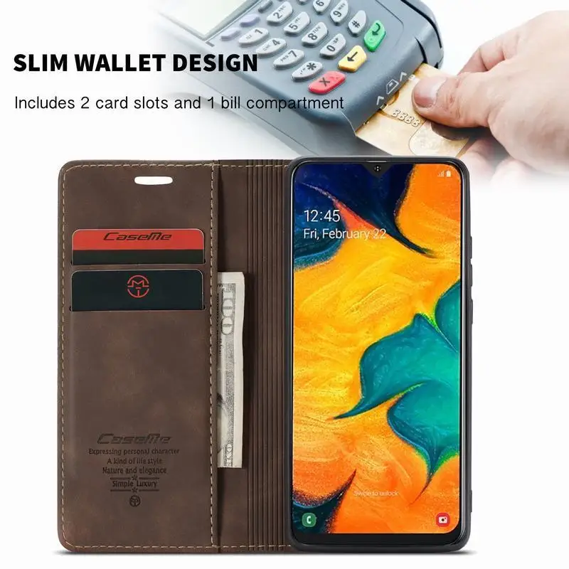Leather Case For Samsung Galaxy A40 S Luxury Multifunctional Bumper Magnetic Flip Wallet Phone Bags For Samsung A 40 Cover Coque