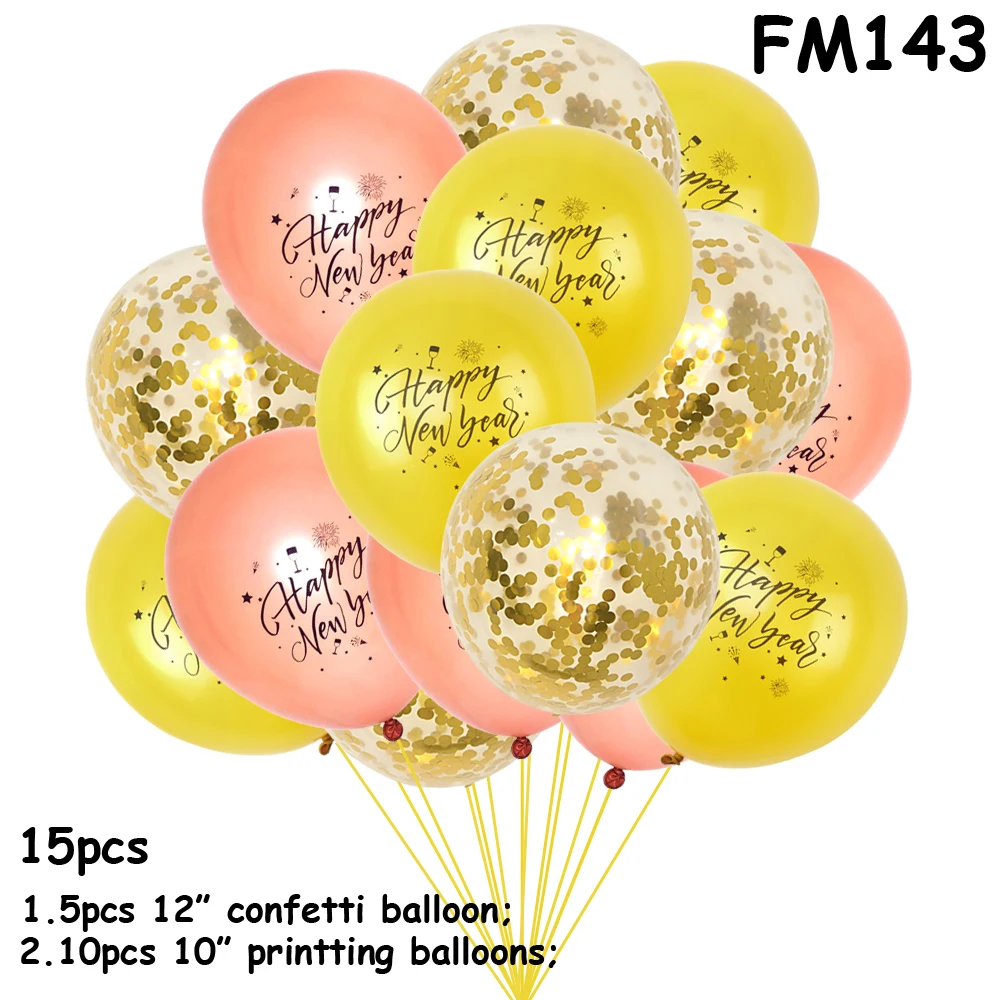 FM143 Фольги латексный шар с новым годовым номером шар для Рождественская Домашняя вечеринка воздушные шары украшения Новогодний Декор поставки - Цвет: FM143
