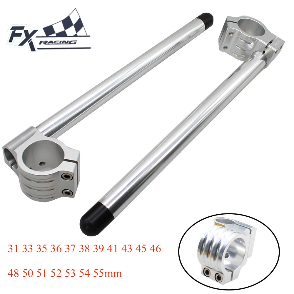 CNC мотоциклетные клип на них Clipon 31, 33, 35, 36, 37, 38, 39-41 43 45 46 48 50 51 52 53 54 55 мм руль вил зажим рукоятка