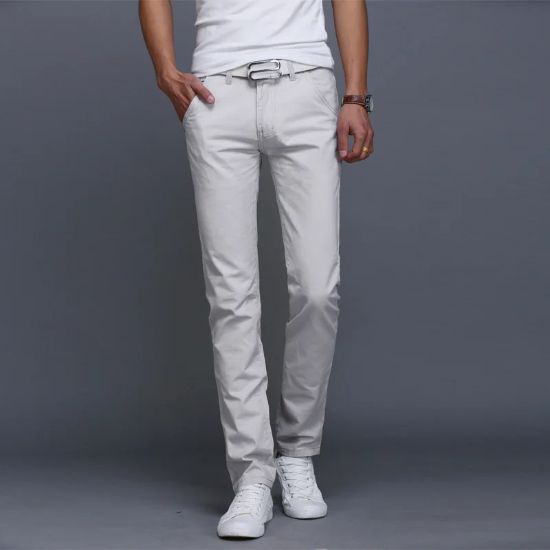 Spring autumn New Casual Pants Men Cotton Slim Fit Chinos Fashion Trousers Male Brand Clothing 9 colors Plus Size 28-38 2025 fashion pants