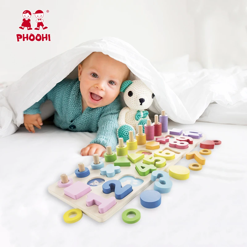 Baby Wooden Montessori Educational Material Toy Kids Early Learning Infant Shape Match Board Toy For More Than 3 Year Old PHOOHI Baby Wooden Montessori Educational Material Toy Kids Early Learning Infant Shape Match Board Toy For More Than 3 Year Old PHOOHI