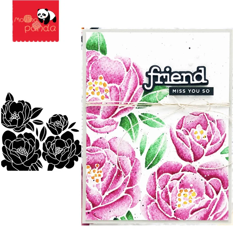 Пион букет металлические штампы и трафареты для сделай сам Скрапбукинг альбом