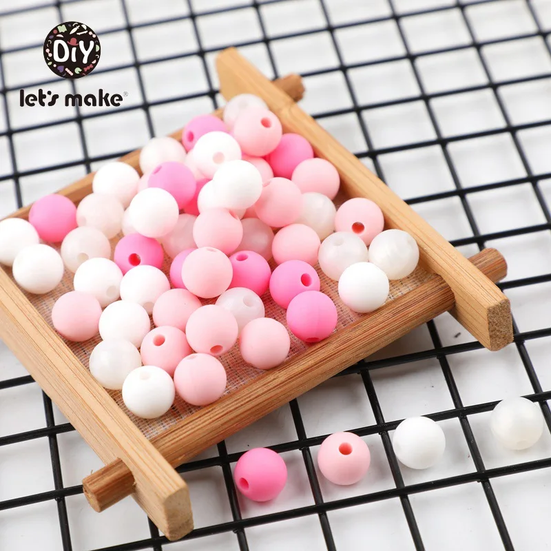 type1 Let's make 30 шт пищевого качества силиконовые бусины 9 мм DIY прорезывание зубов Уход ожерелье соска цепь BPA Бесплатно Детские Прорезыватели аксессуары - Цвет: type1